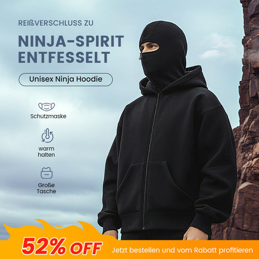 🔥LETZTER TAG VERKAUF 50% RABATT🔥 Ninja Zip-Up Hoodie für Herren & Damen – Rundumschutz