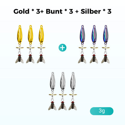 🎣LETZTER TAG 50 % RABATT🐟Metallpropeller-Fliegenköder zum Fischen