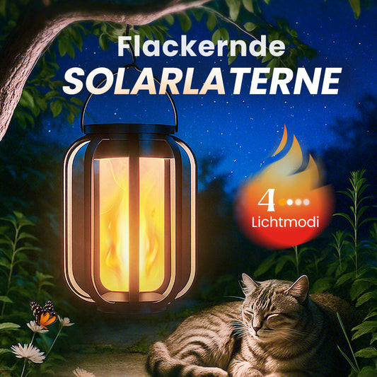 ✨ LETZTER TAG VERKAUF 50% RABATT ✨Upgraded flackernde Flamme Solar Laterne im Freien wasserdichtes Licht